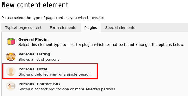Add person list plugin