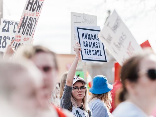 People demonstrating